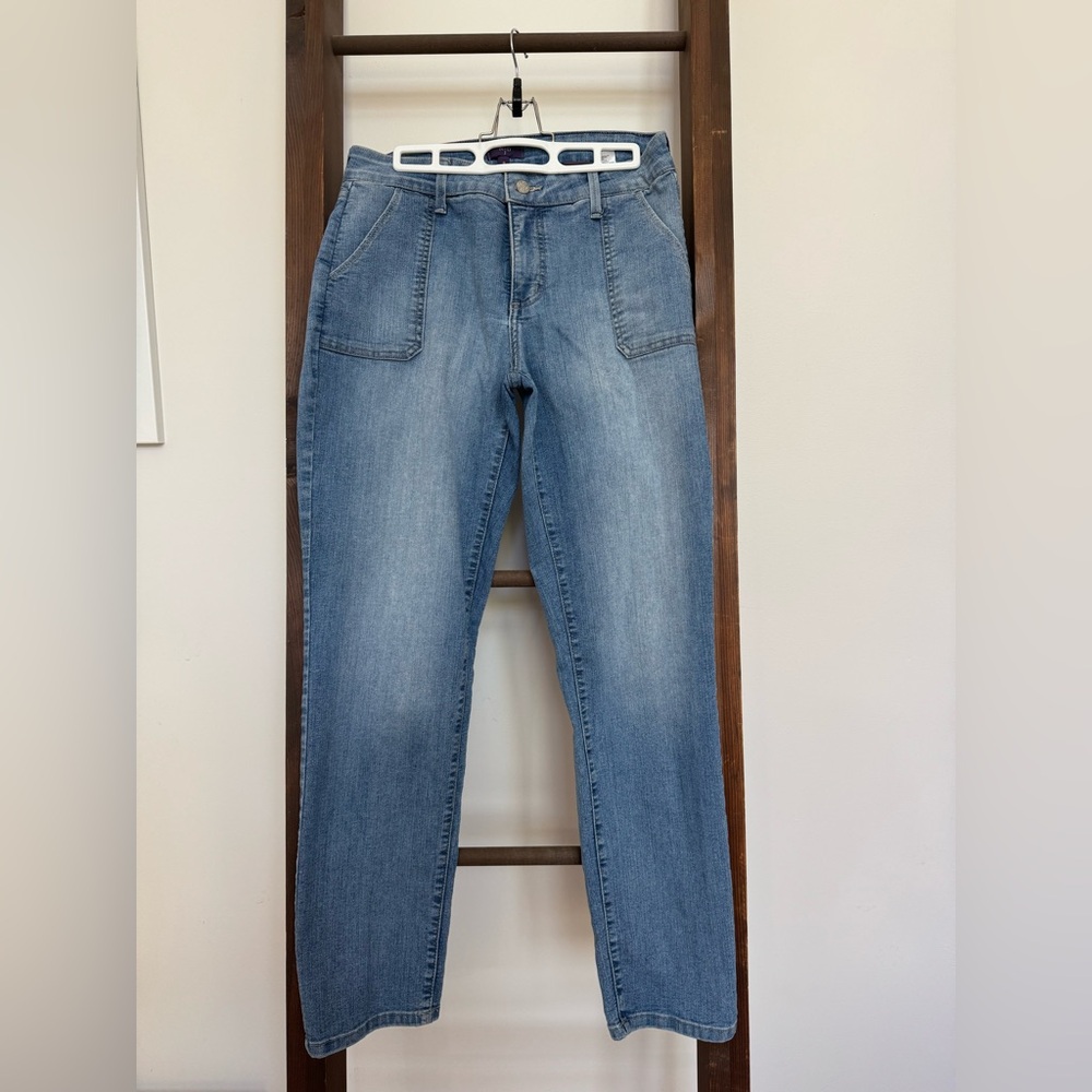 NYDJ Blue Straight Leg Jeans Classic Style